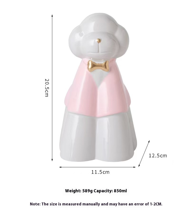 Pawlsle Trails Ceramic pet dog urn, cat urn, sealed moisture-proof can, pet memorable can Pink
