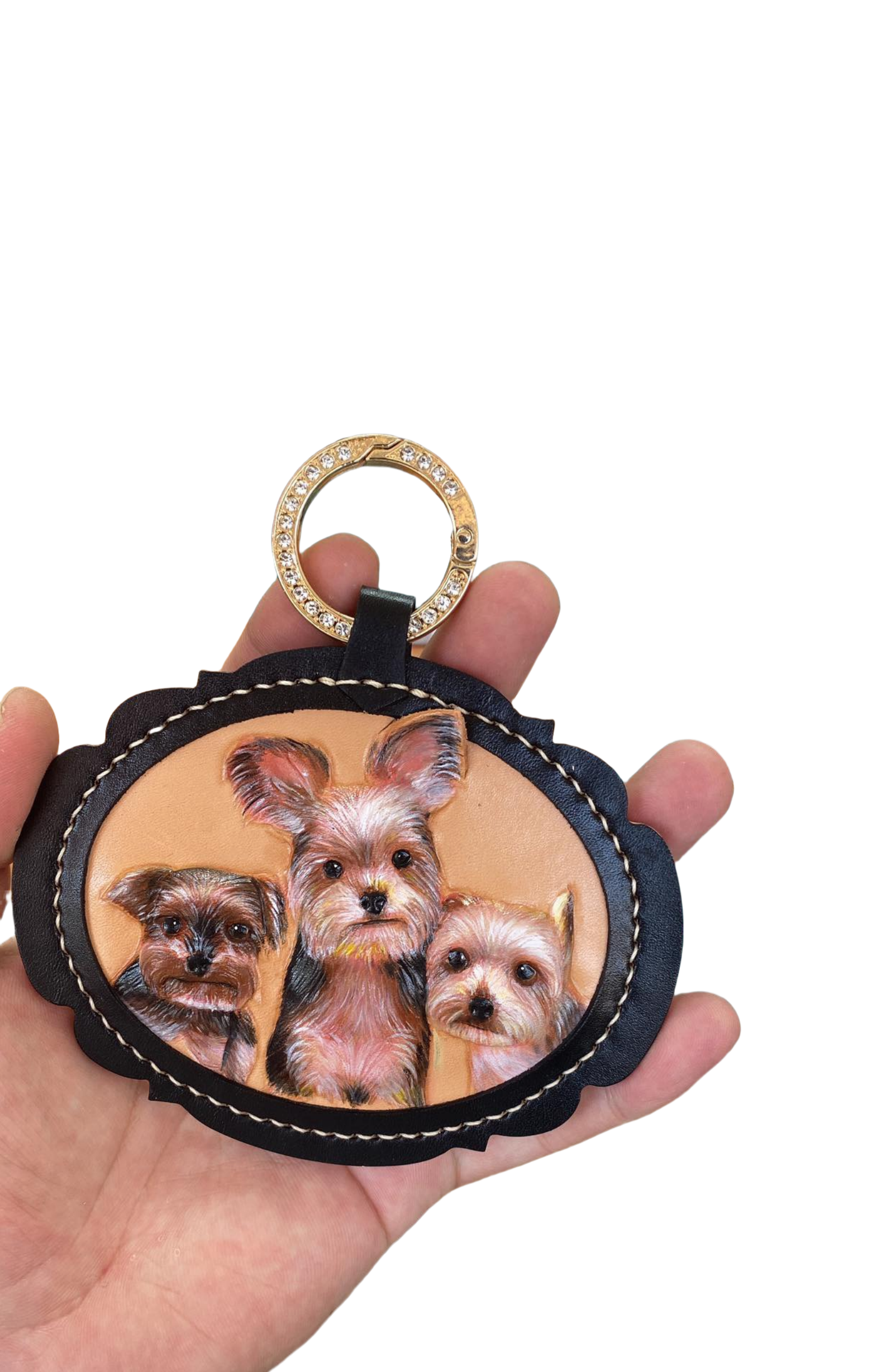Pawlsle Trails Pet memorial leather carving pendants, pet custom leather carving jewelry keychains, pet souvenirs