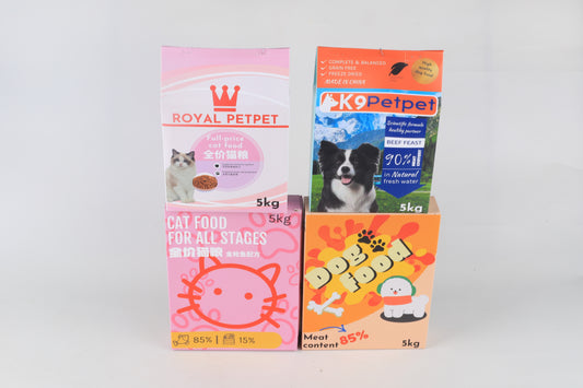 Pawlsle Trails Pet funeral memorial products, pet simulation products, simulation cat and dog food Main course 4-piece set