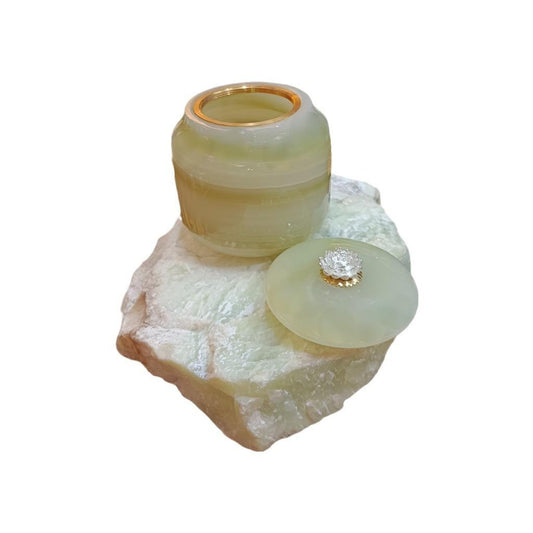 Pawlsle Trails Natural jade pet urn, pet funeral supplies, moisture-proof urn, light luxury marble urn, pet sealed jar