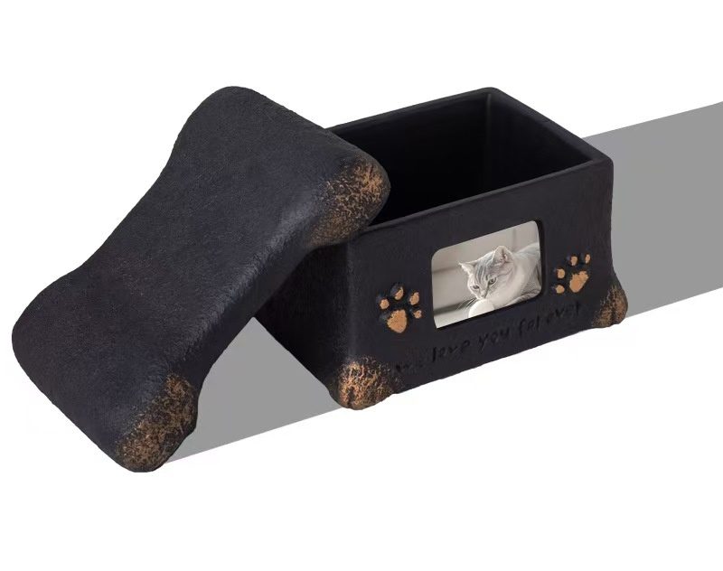 Pawlsle Trails Puppy and Kitten Memorial Box Coffin-style Ashes Box