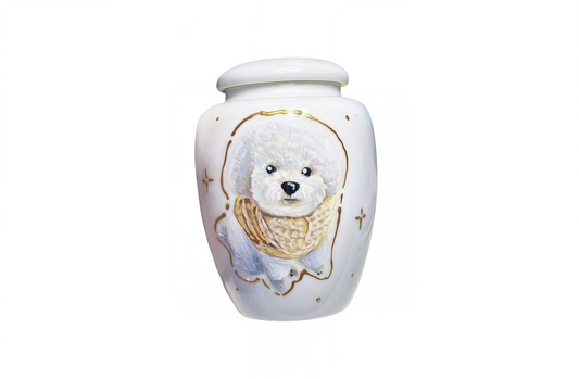Pawlsle Trails Hand-painted pet oblong urn long jar(Suitable for pets under 5 kg)