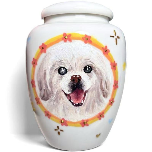 Pawlsle Trails Hand-painted pet oblong urn