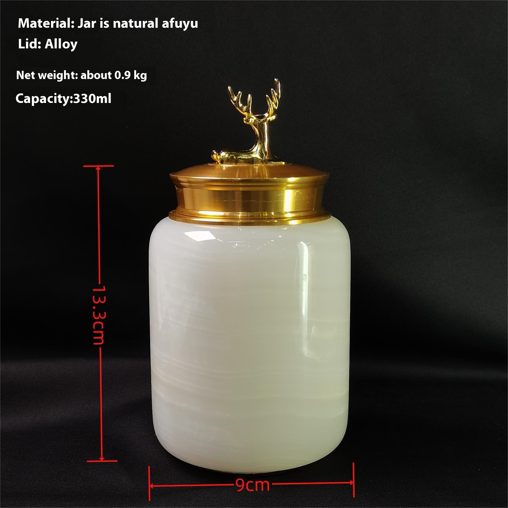 Pawlsle Trails Natural jade pet urn, sealed jar, animal funeral supplies storage jar, cat and dog souvenirs