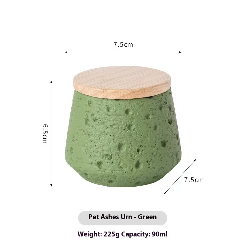 Pawlsle Trails Small pet urns, hamster, rabbit, Parrot, honey ferret,pet memorial jar, moisture-proof memorial jar Green