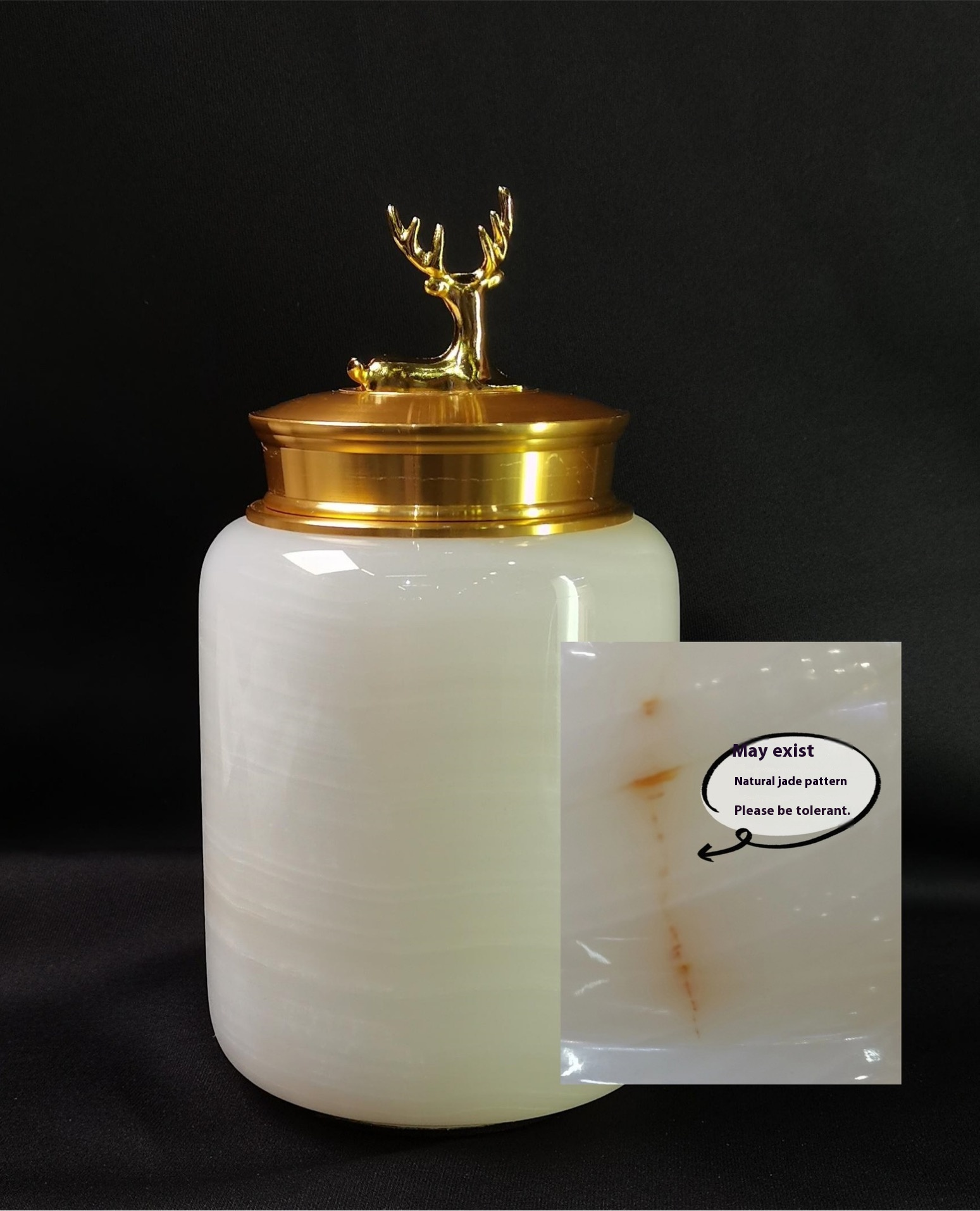 Pawlsle Trails Natural jade pet urn, sealed jar, animal funeral supplies storage jar, cat and dog souvenirs