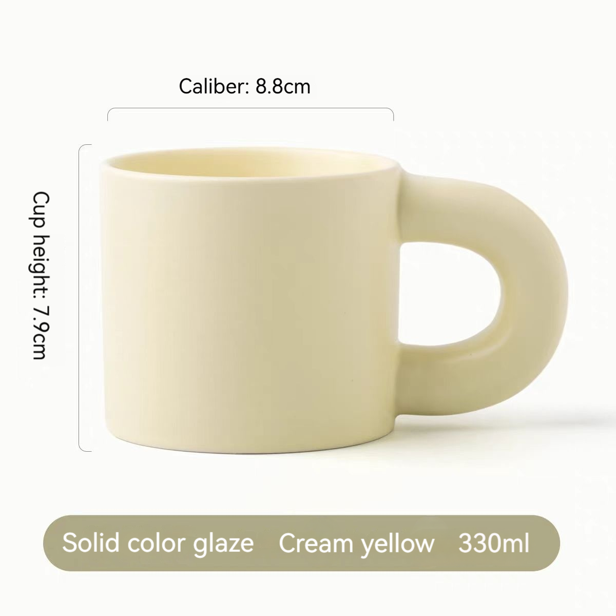 Pawlsle Trails Customized pet mugs Creamy yellow