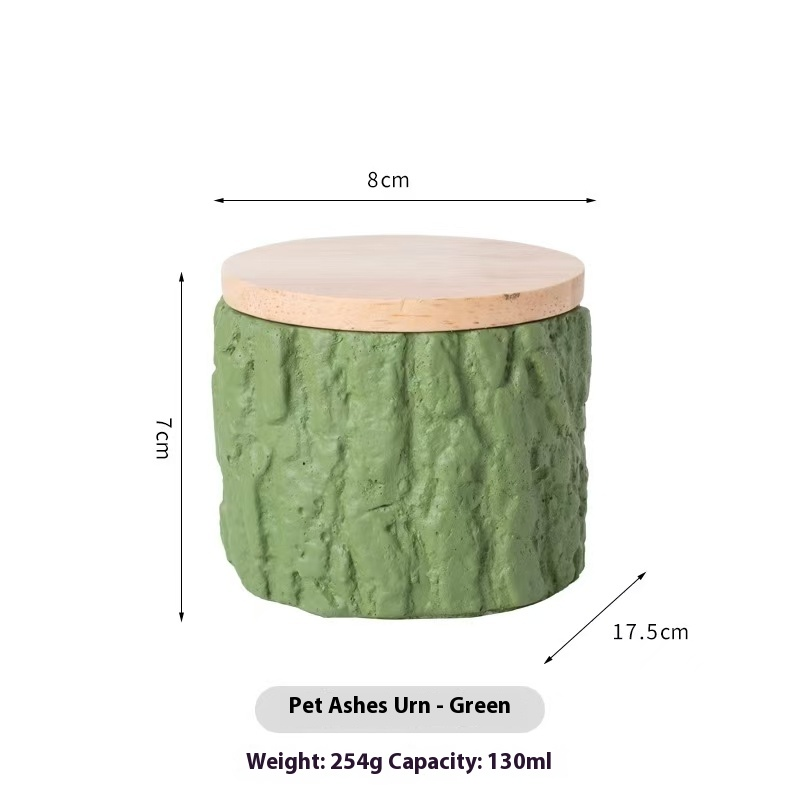 Pawlsle Trails Pet Memorial Cans, Small Urns, Pet Funeral Supplies, Moisture-proof and Sealed Urns Green
