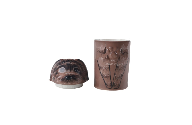 Pawlsle Trails Customized personalized Dog urns, with or without engraving a name, for pet owners' special memories.