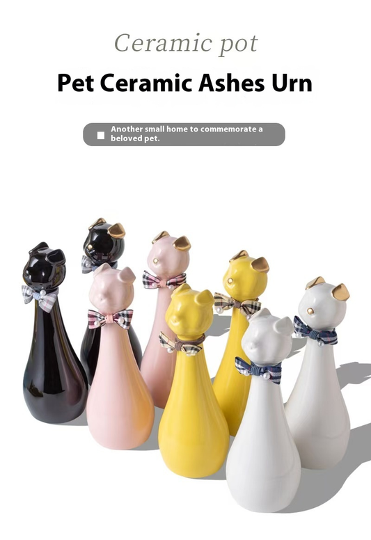 Pawlsle Trails Long-necked puppy pet memorial urn