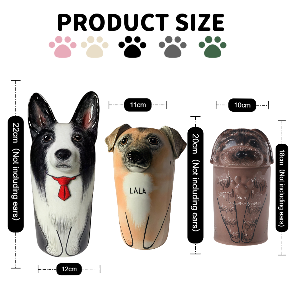 Pawlsle Trails Customized personalized Dog urns, with or without engraving a name, for pet owners' special memories.