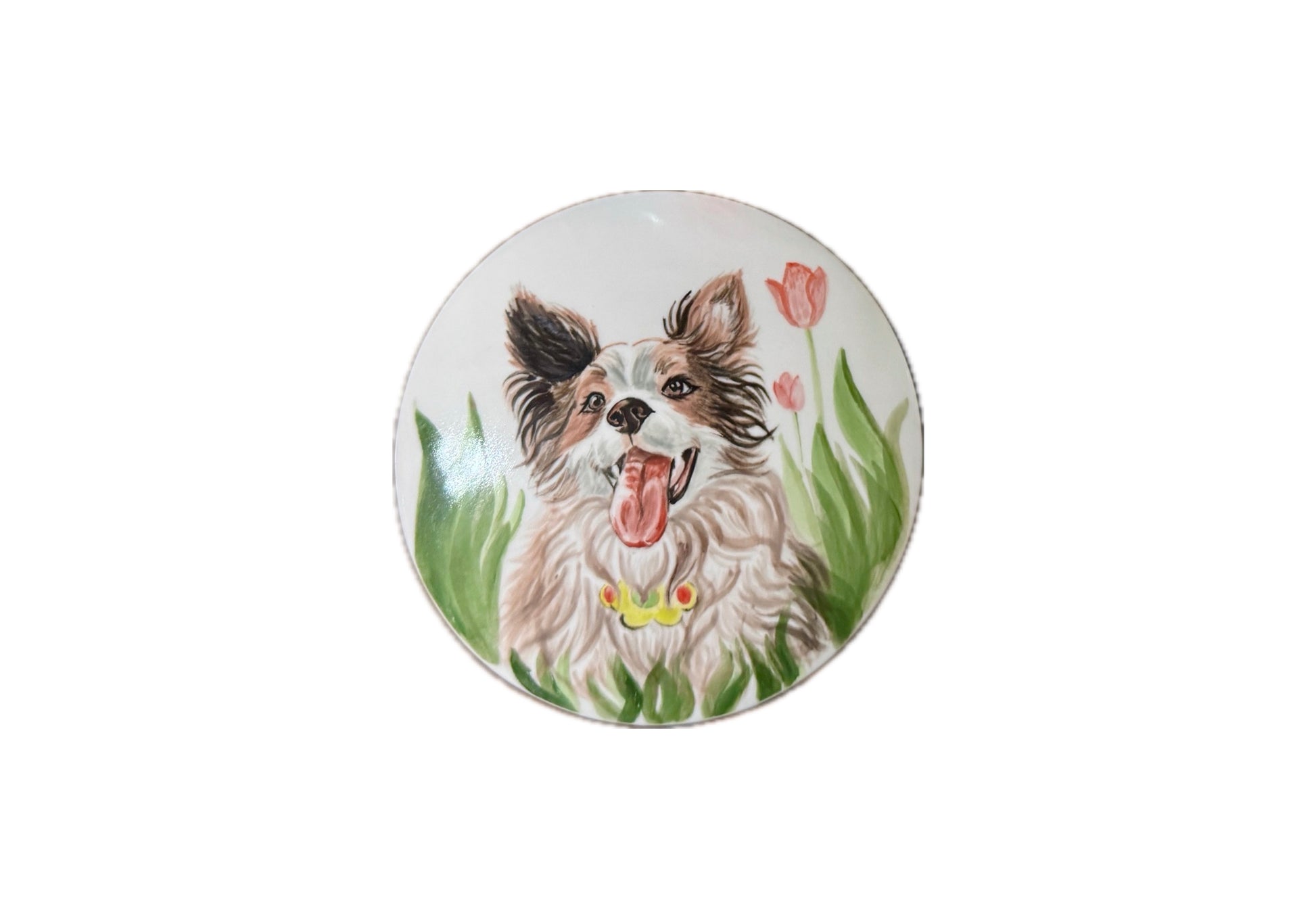 Pawlsle Trails A variety of hand-painted pet urns Medium Flat Urn（Suitable for pets weighing less than 15 kg）