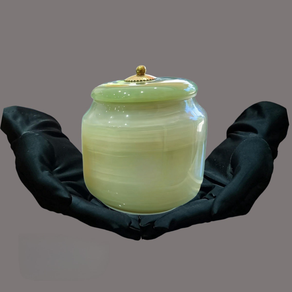 Pawlsle Trails Natural jade pet urn, pet funeral supplies, moisture-proof urn, light luxury marble urn, pet sealed jar