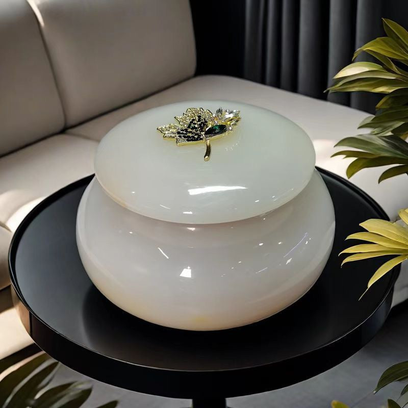 Pawlsle Trails Natural jade sealed jar, pet funeral supplies urn, moisture-proof urn memorial, pet supplies memorial box (wholesale available) White Jade