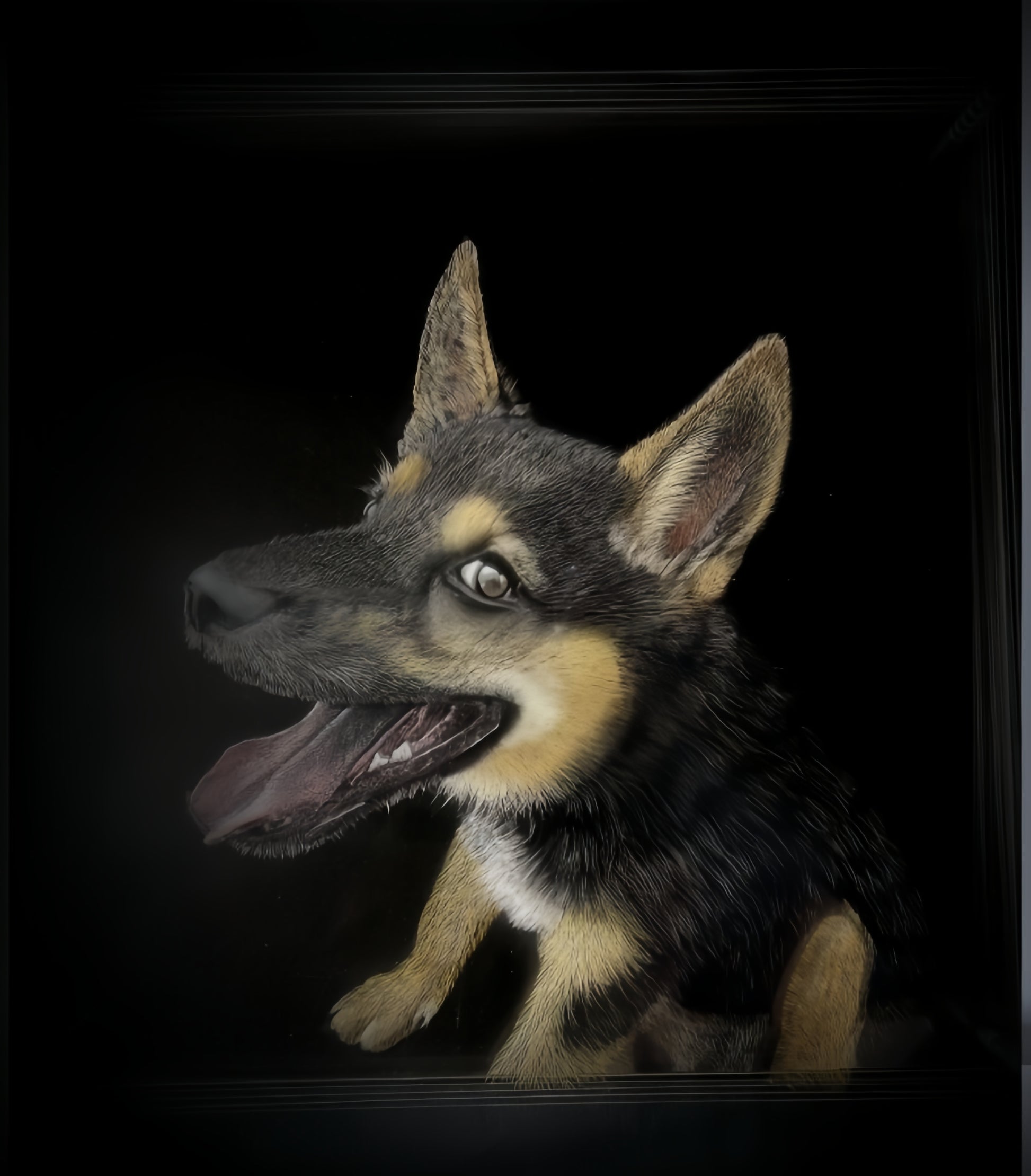 Pawlsle Trails Intangible Cultural Heritage 3D Glass Knife Engraved Acrylic Board Pet Collection Dimensional Artwork 30*30cm (six layers including frame)