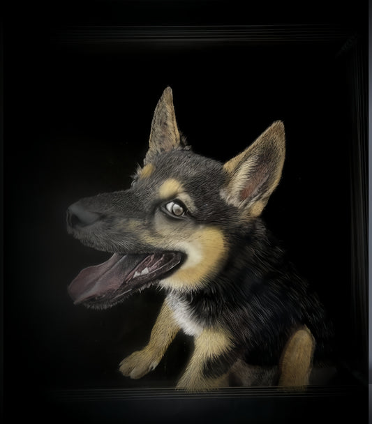 Pawlsle Trails Intangible Cultural Heritage 3D Glass Knife Engraved Acrylic Board Pet Collection Dimensional Artwork 30*30cm (six layers including frame)