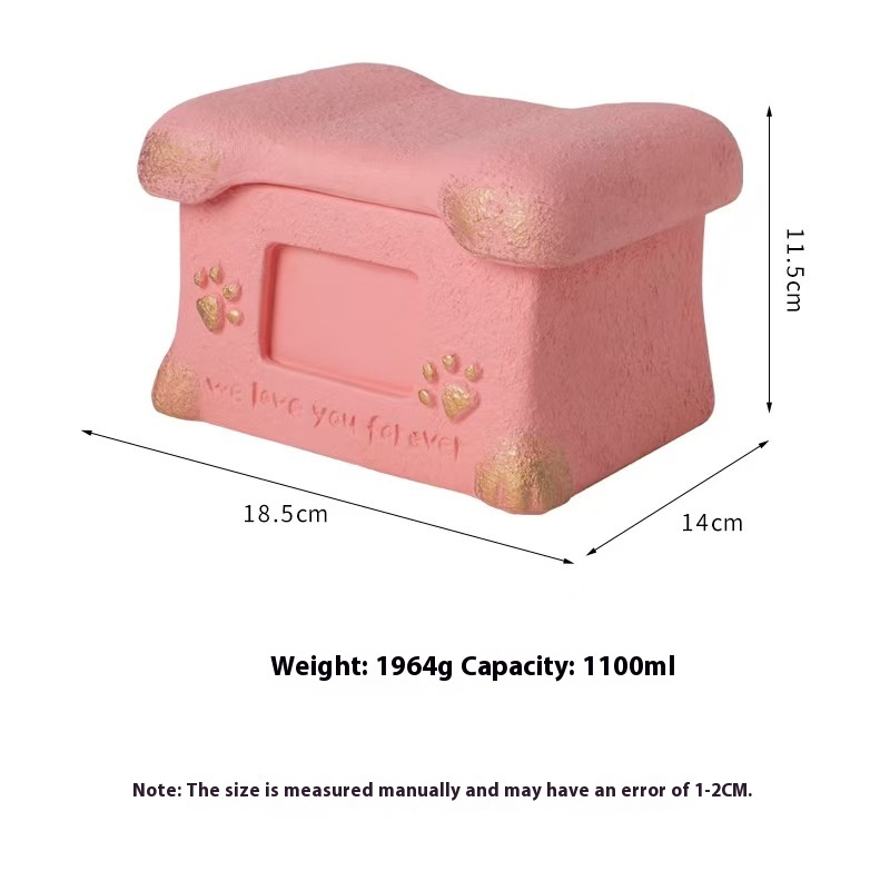 Pawlsle Trails Puppy and Kitten Memorial Box Coffin-style Ashes Box