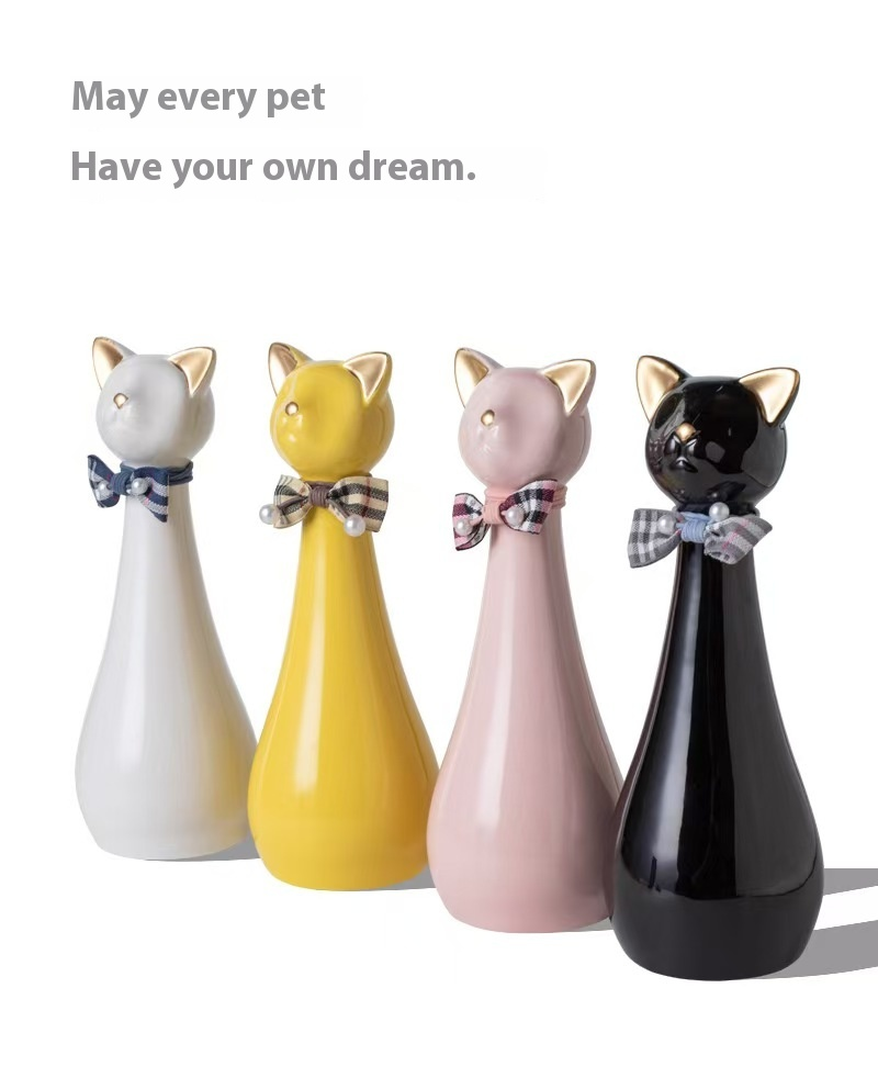 Pawlsle Trails Long-necked kitten memorial urn
