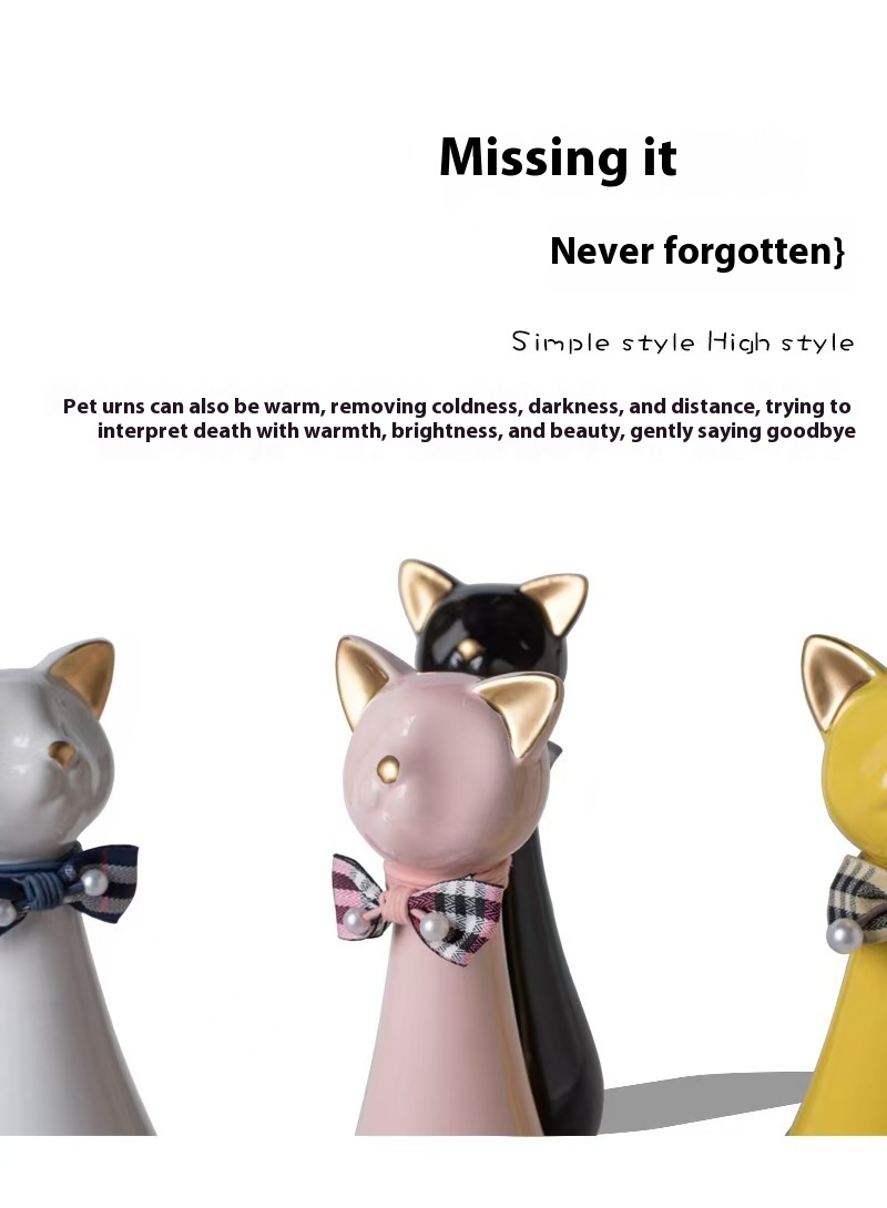 Pawlsle Trails Long-necked kitten memorial urn