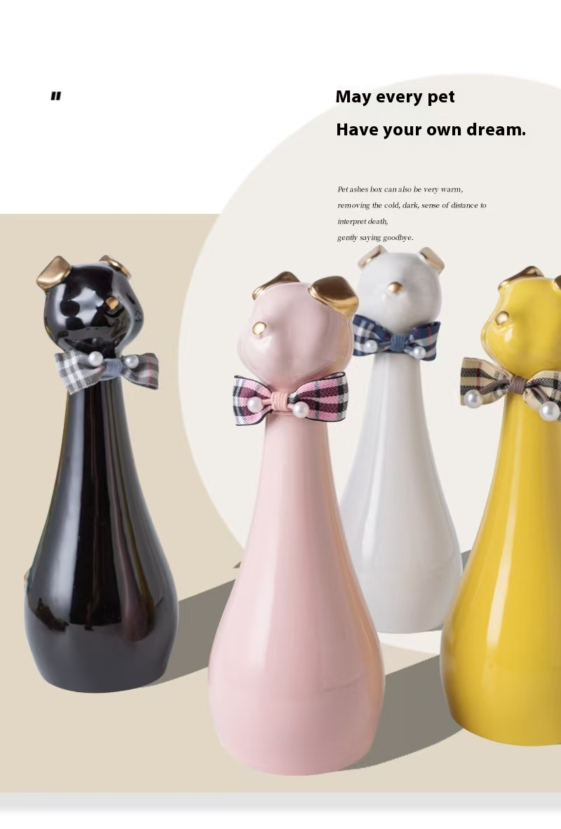 Pawlsle Trails Long-necked puppy pet memorial urn