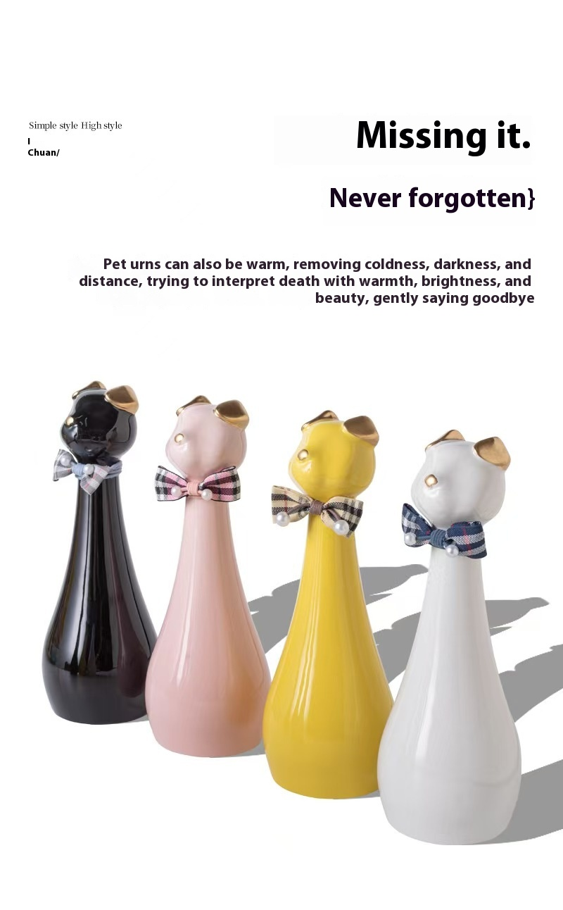 Pawlsle Trails Long-necked puppy pet memorial urn