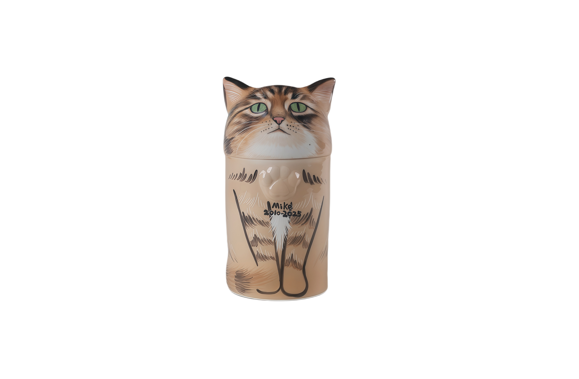 Pawlsle Trails Customized personalized cat urns, with or without engraving a name, for pet owners' special memories. Large(suitable for pets weighing up to 25 kilograms)