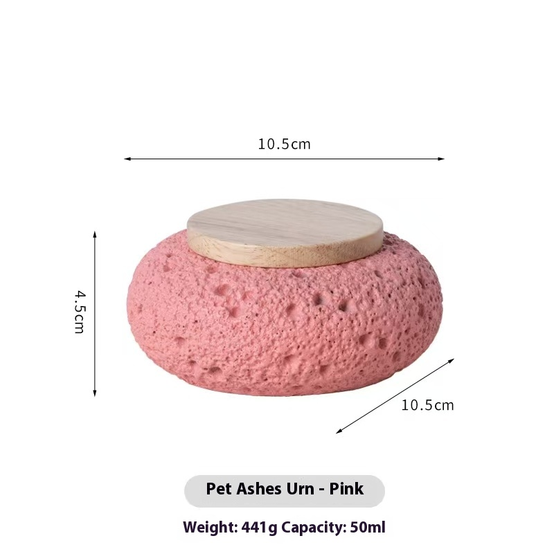Pawlsle Trails Parrot, hamster urn, pet ashes memorial jar, moisture-proof cement urn, pet separation century-long box Pink