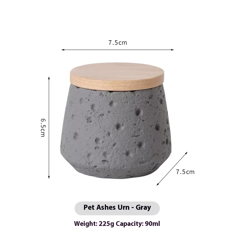 Pawlsle Trails Small pet urns, hamster, rabbit, Parrot, honey ferret，pet memorial jar, moisture-proof memorial jar Grey