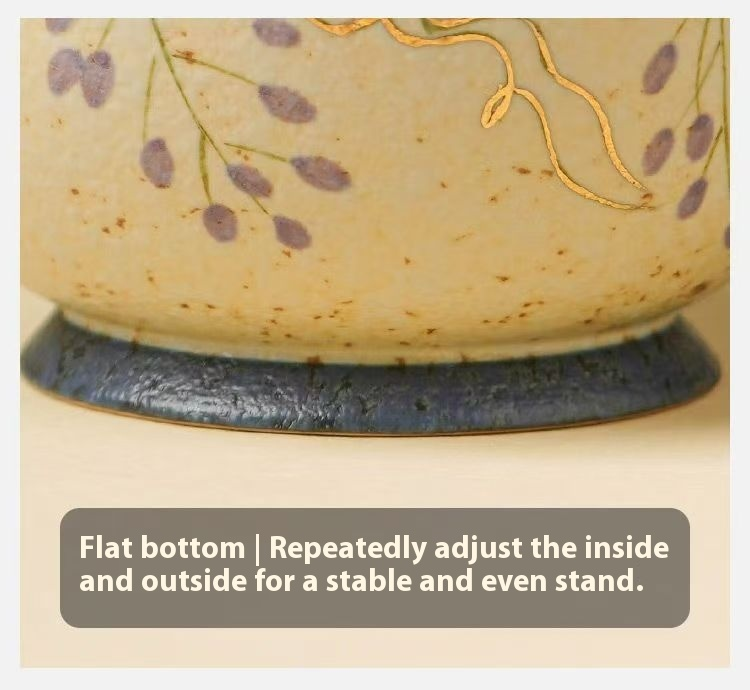 Pawlsle Trails Hand-painted wisteria flower urn jar, pet souvenir jar, pet go centuries souvenir jar, pet moisture-proof urn