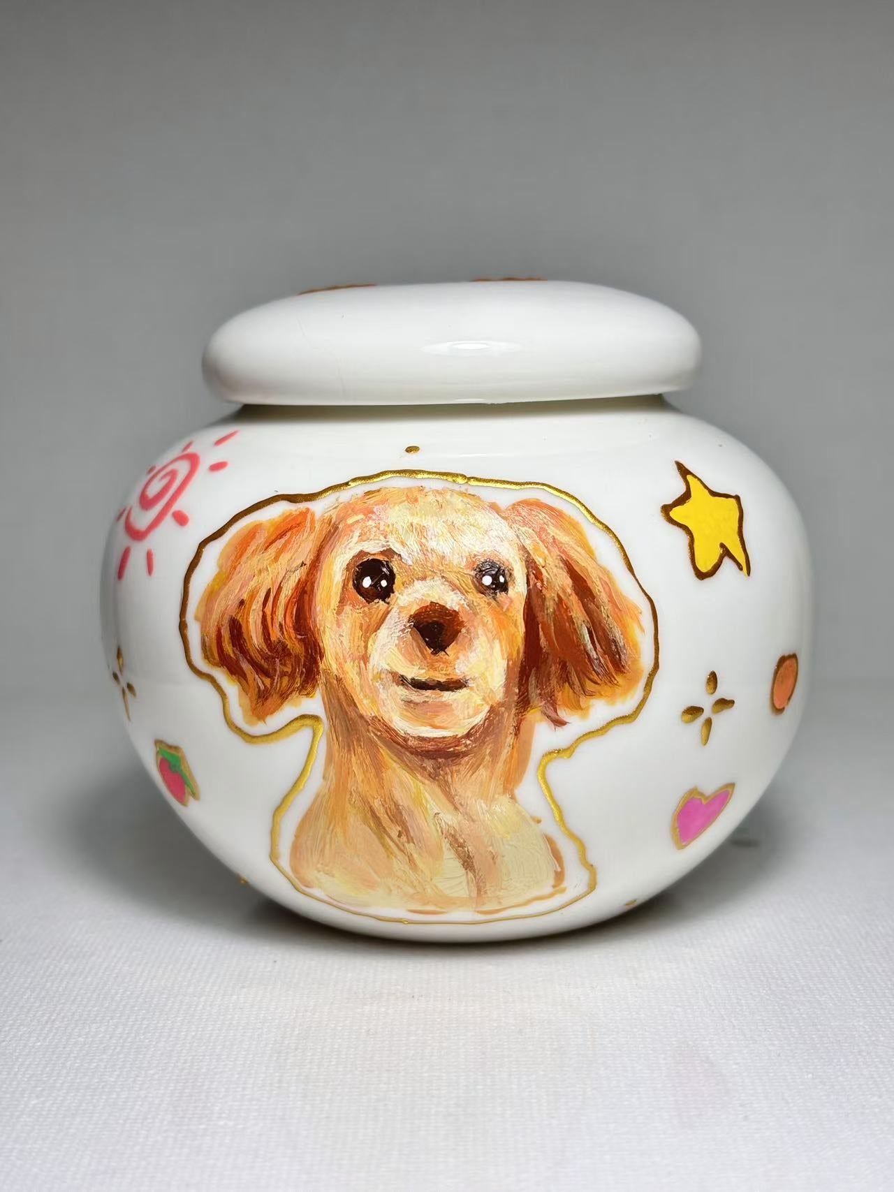 Pawlsle Trails Hand-painted pet oblong urn