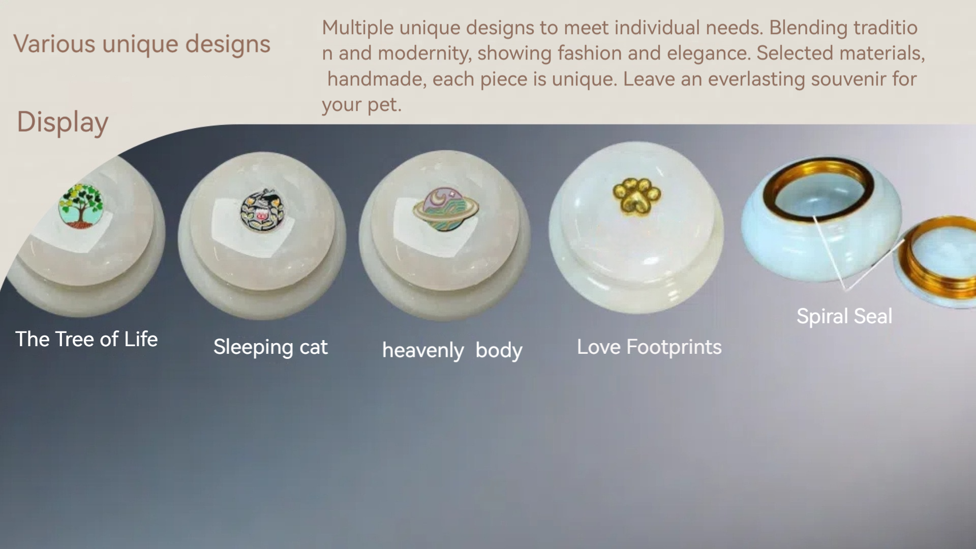 Pawlsle Trails Pet funeral urns, pet memorial storage boxes, pet jade sealed jars