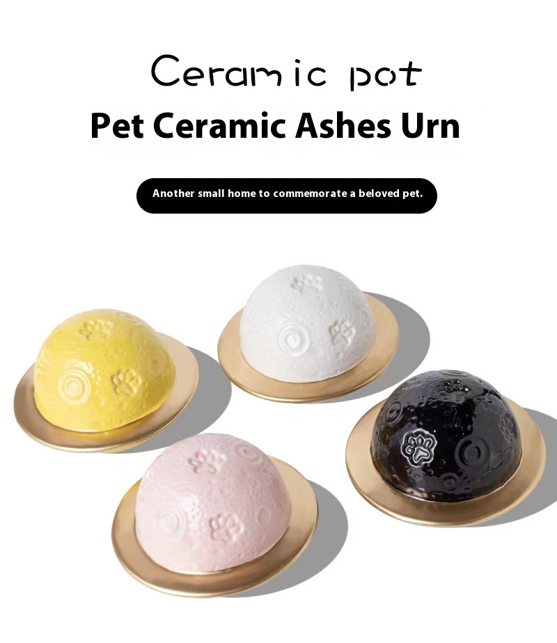 Pawlsle Trails Cat and dog pet urns,light luxury, accompanied by a cosmic starry sky, memorial urn.