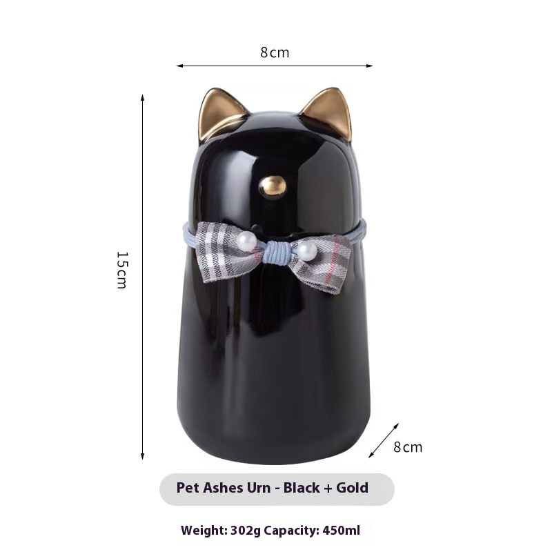 Pawlsle Trails Pet urns, cat urns, pet memorial jars, pet cremation urns Black (golden ears)