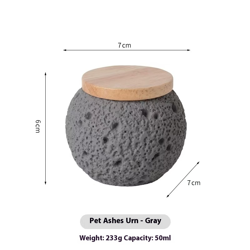 Pawlsle Trails Pet urns, cat, dog, hamster, rabbit, commemorative urns, pets cremated urns, moisture-proof ceramic urns Grey