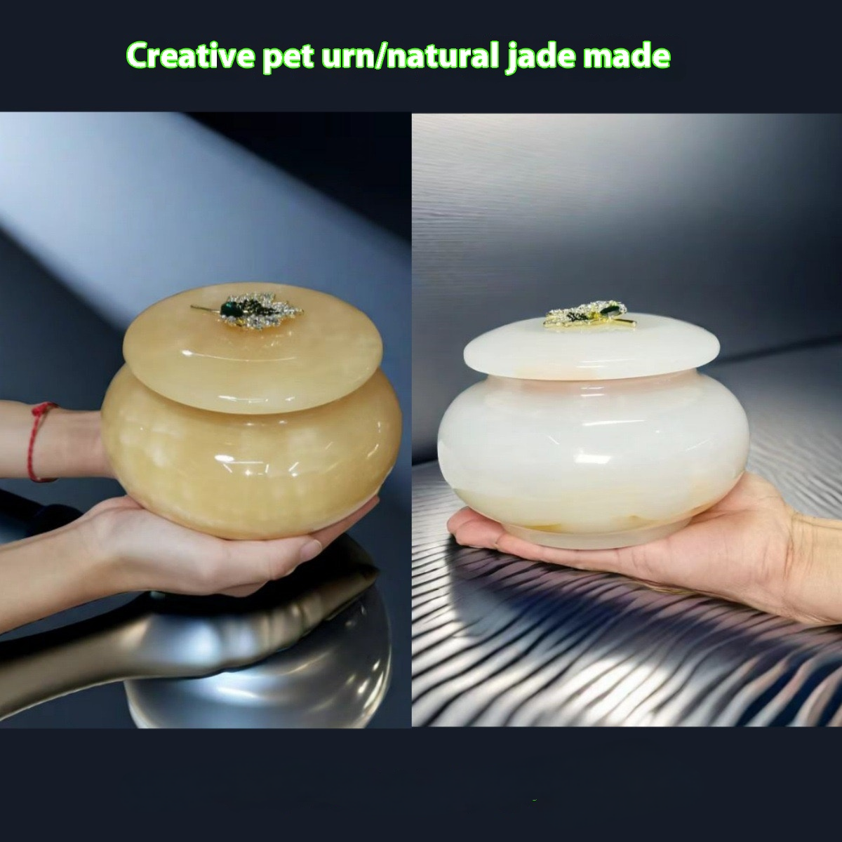 Pawlsle Trails Natural jade sealed jar, pet funeral supplies urn, moisture-proof urn memorial, pet supplies memorial box (wholesale available)