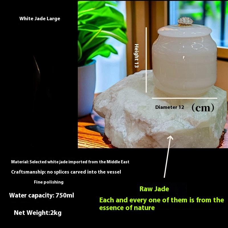 Pawlsle Trails Natural jade pet urn, pet funeral supplies, moisture-proof urn, light luxury marble urn, pet sealed jar