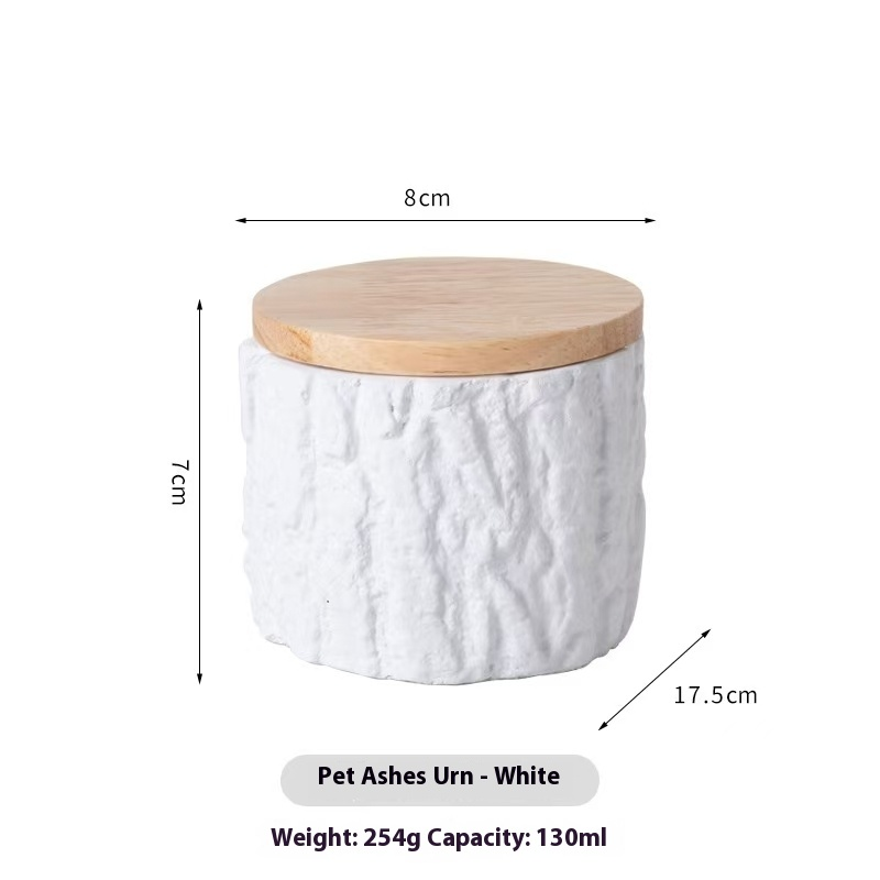 Pawlsle Trails Pet Memorial Cans, Small Urns, Pet Funeral Supplies, Moisture-proof and Sealed Urns White