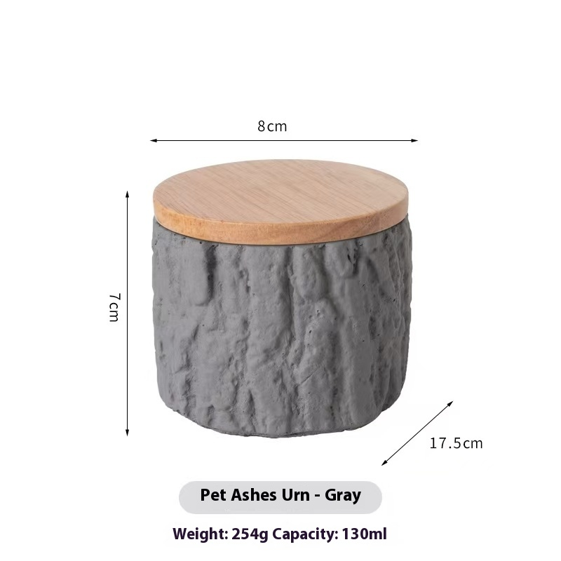 Pawlsle Trails Pet Memorial Cans, Small Urns, Pet Funeral Supplies, Moisture-proof and Sealed Urns Grey