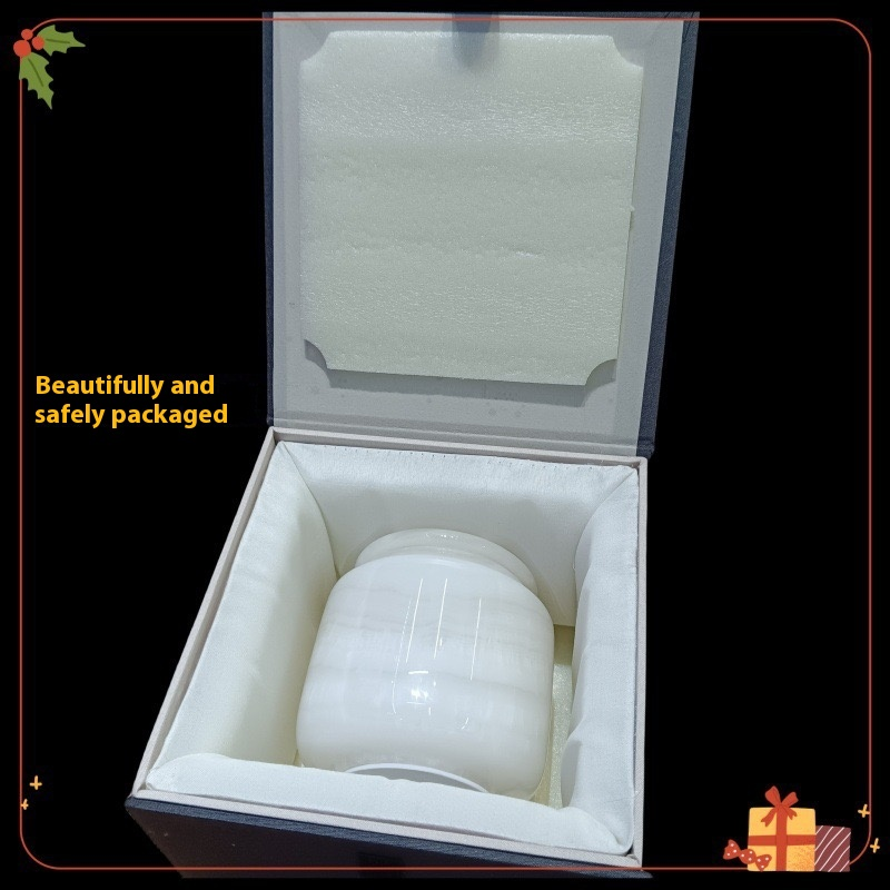 Pawlsle Trails Natural jade pet urn, pet funeral supplies, moisture-proof urn, light luxury marble urn, pet sealed jar