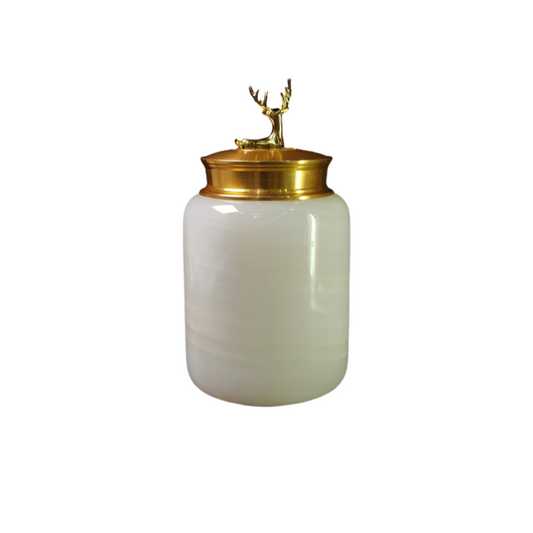 Pawlsle Trails Natural jade pet urn, sealed jar, animal funeral supplies storage jar, cat and dog souvenirs