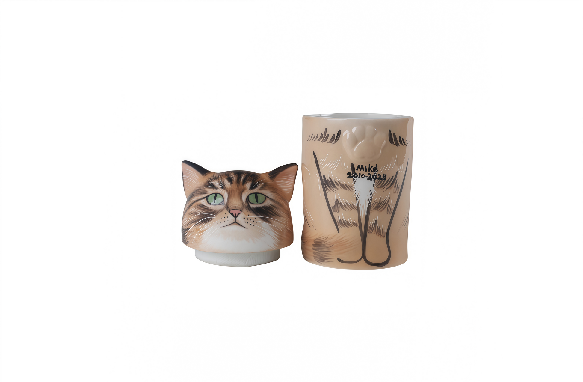 Pawlsle Trails Customized personalized cat urns, with or without engraving a name, for pet owners' special memories.