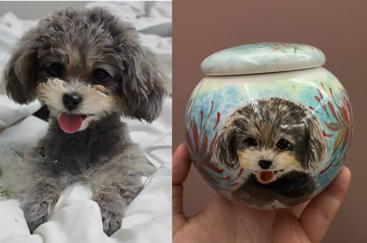 Pawlsle Trails A variety of hand-painted pet urns