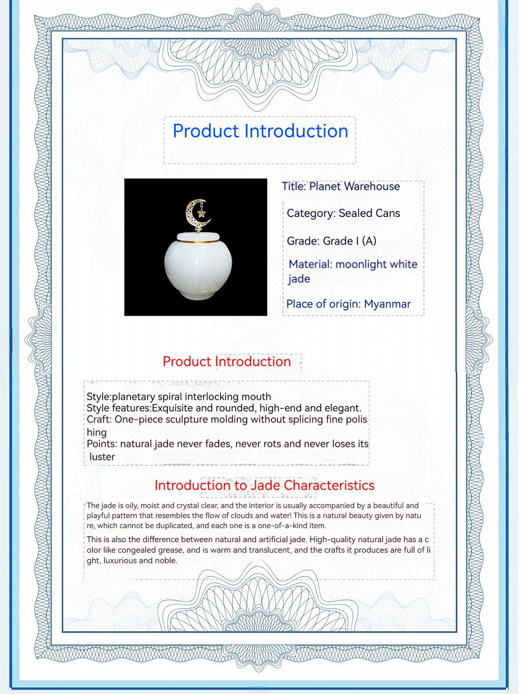 Pawlsle Trails Pet urn supplies, pet funeral supplies, light luxury high-end urn, moisture-proof urn