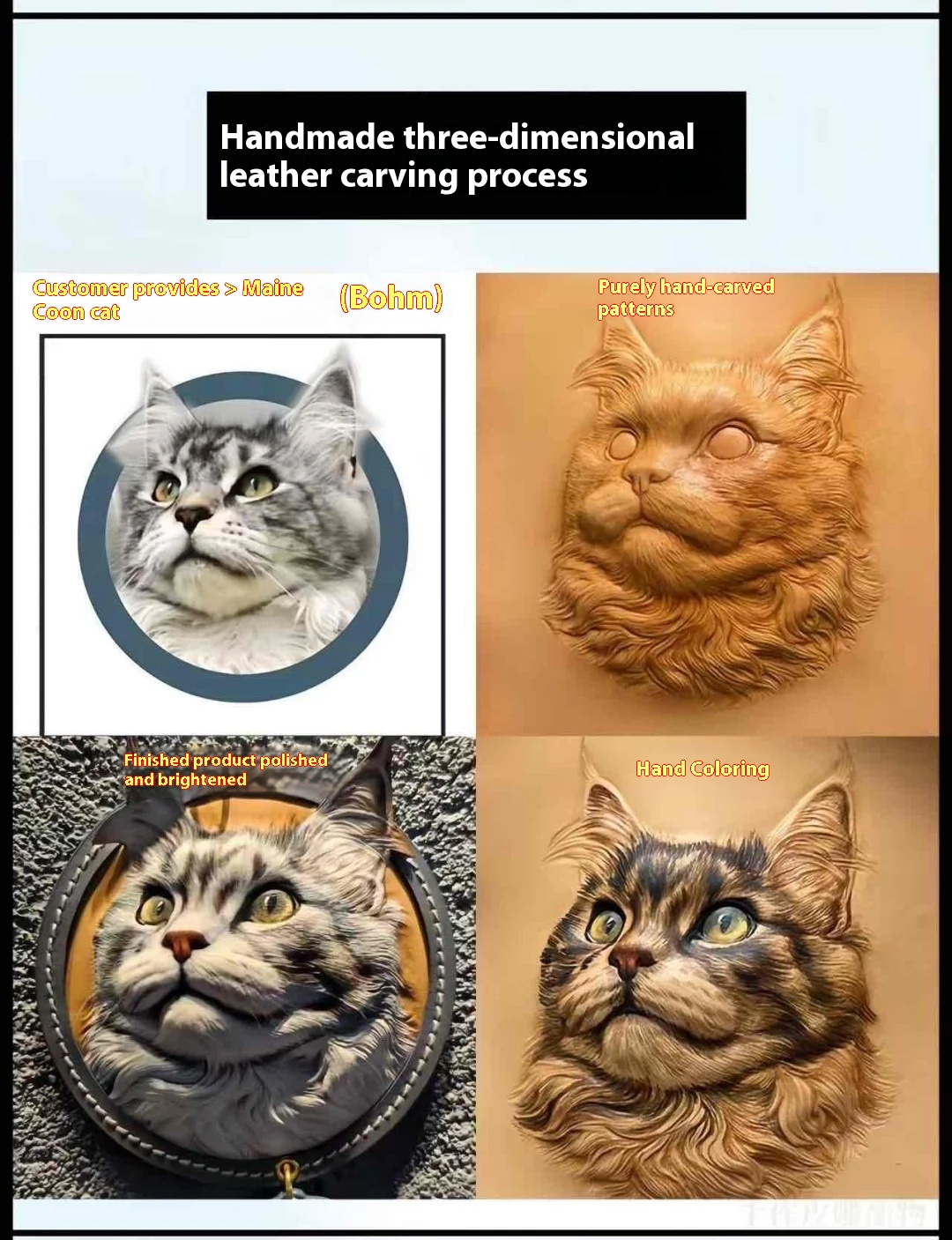 Pawlsle Trails Pet memorial leather carving pendants, pet custom leather carving jewelry keychains, pet souvenirs